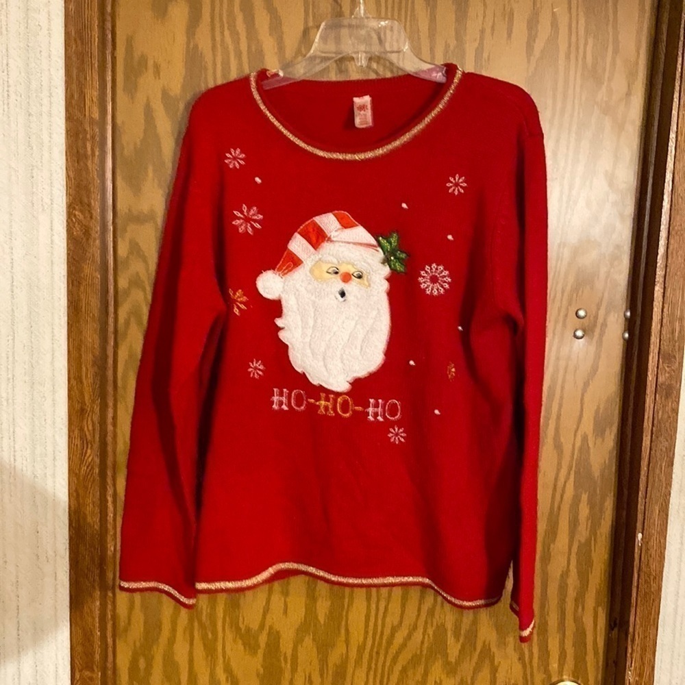 Santa Sweater size XL (16-18) Exclusive of Trim (BT)